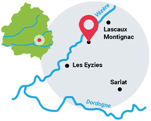 Kaart van Dordogne